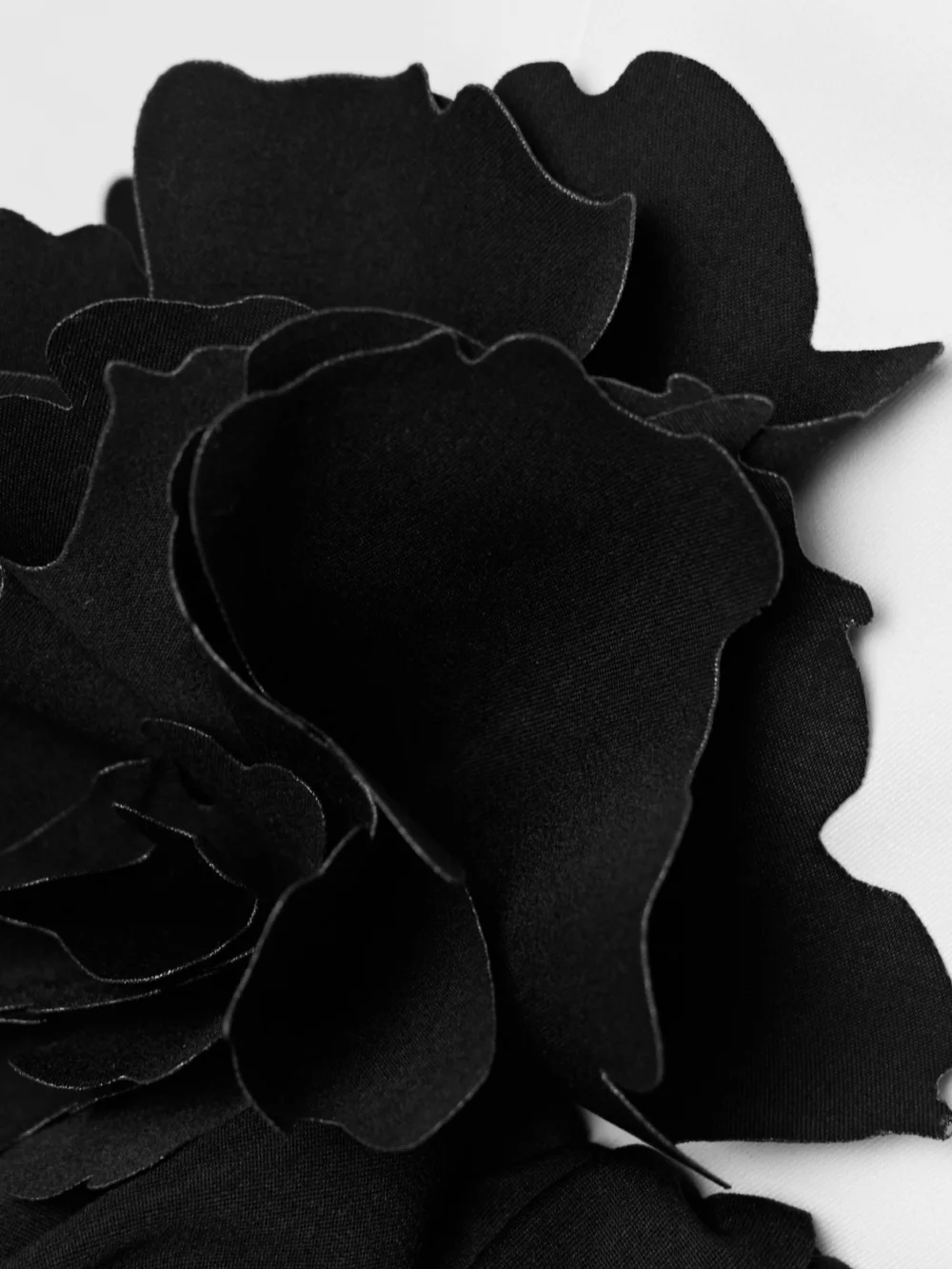 Close-up detail of the Kika Vargas Glenn Strapless Appliquéd Twill Midi Dress