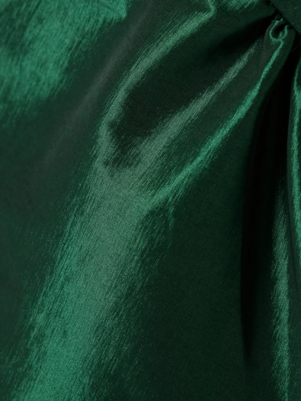Close-up detail of the Kika Vargas Ivy Gathered Taffeta Halterneck Midi Dress