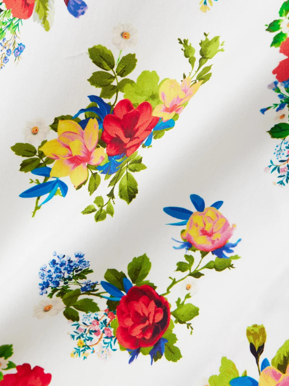 Close-up detail of the Kika Vargas Maysie Wrap-effect Floral-print Cotton-blend Poplin Maxi Skirt