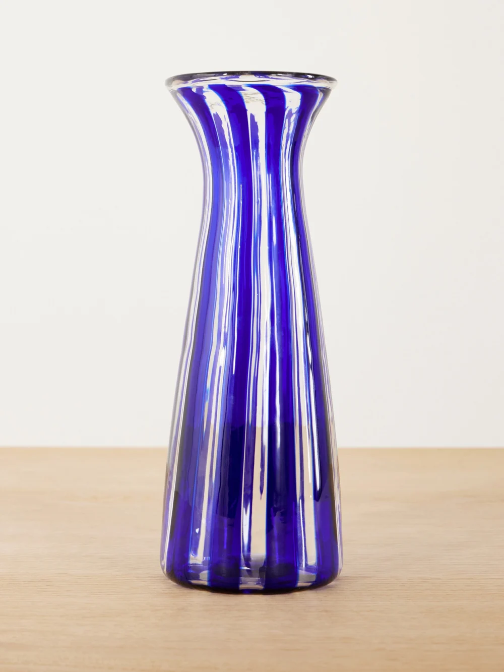 Laguna~B Berlingot Litro Murano Glass Vase in blue