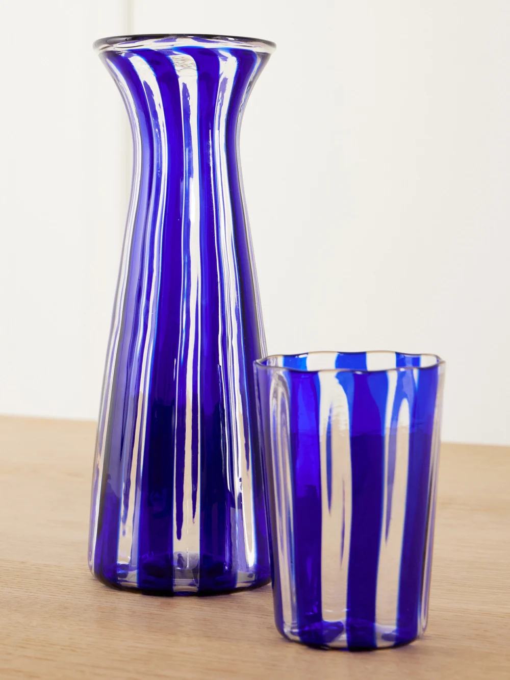 Laguna~B Berlingot Litro Murano Glass Vase, styled view