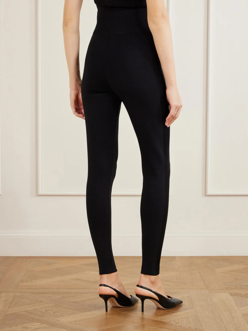 Back view of the Lanvin Stretch-knit Leggings