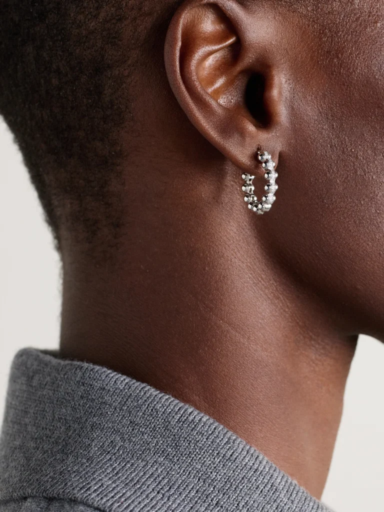 L'Atelier Nawbar The Atom Size 3 18-karat White Gold Diamond Earrings