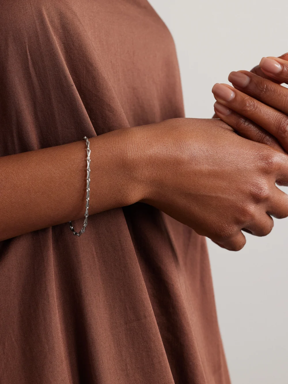 Laura Lombardi Corre Platinum-plated Bracelet, styled view