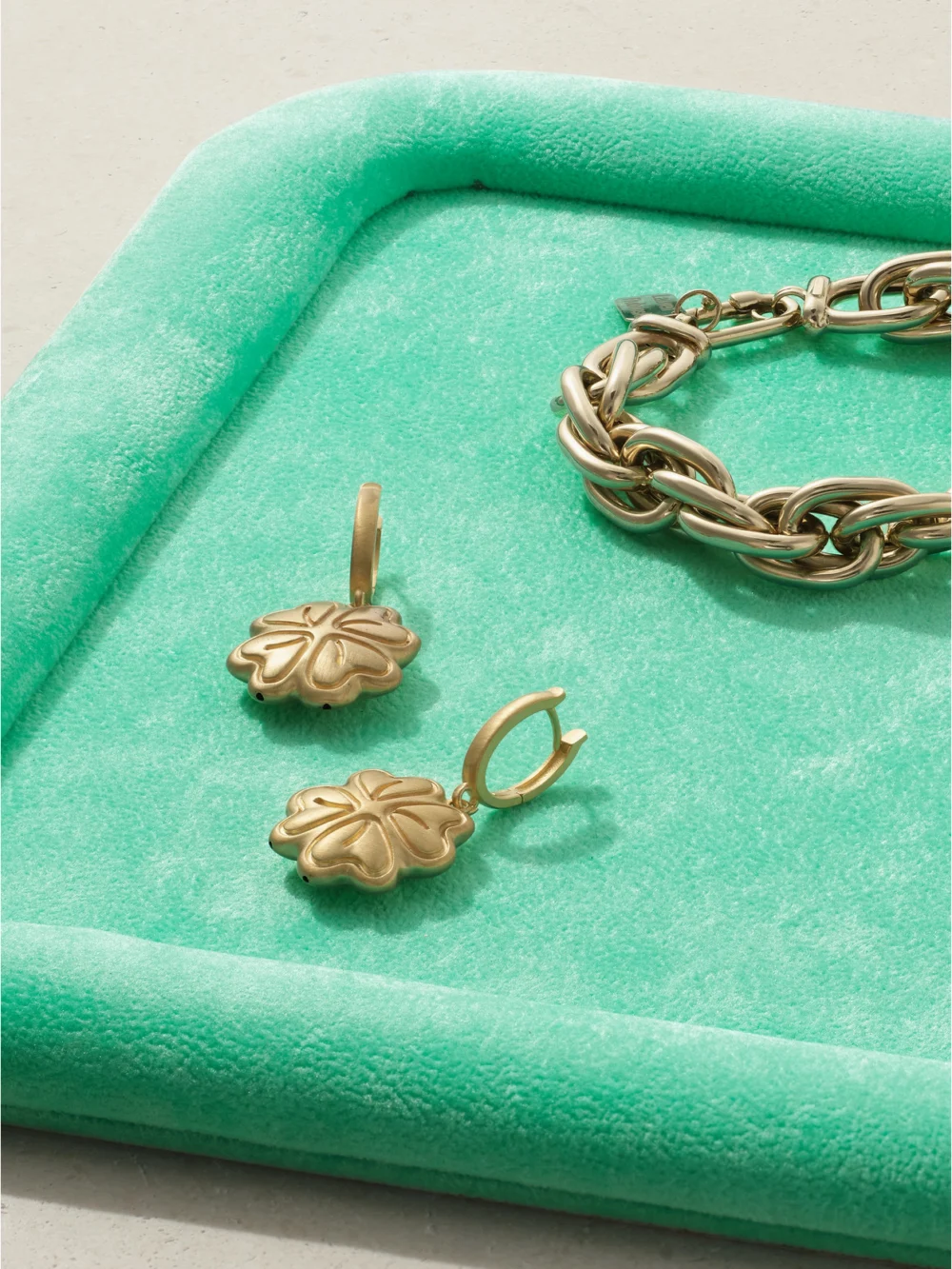 Lauren Rubinski Faux Suede Jewelry Tray, styled view