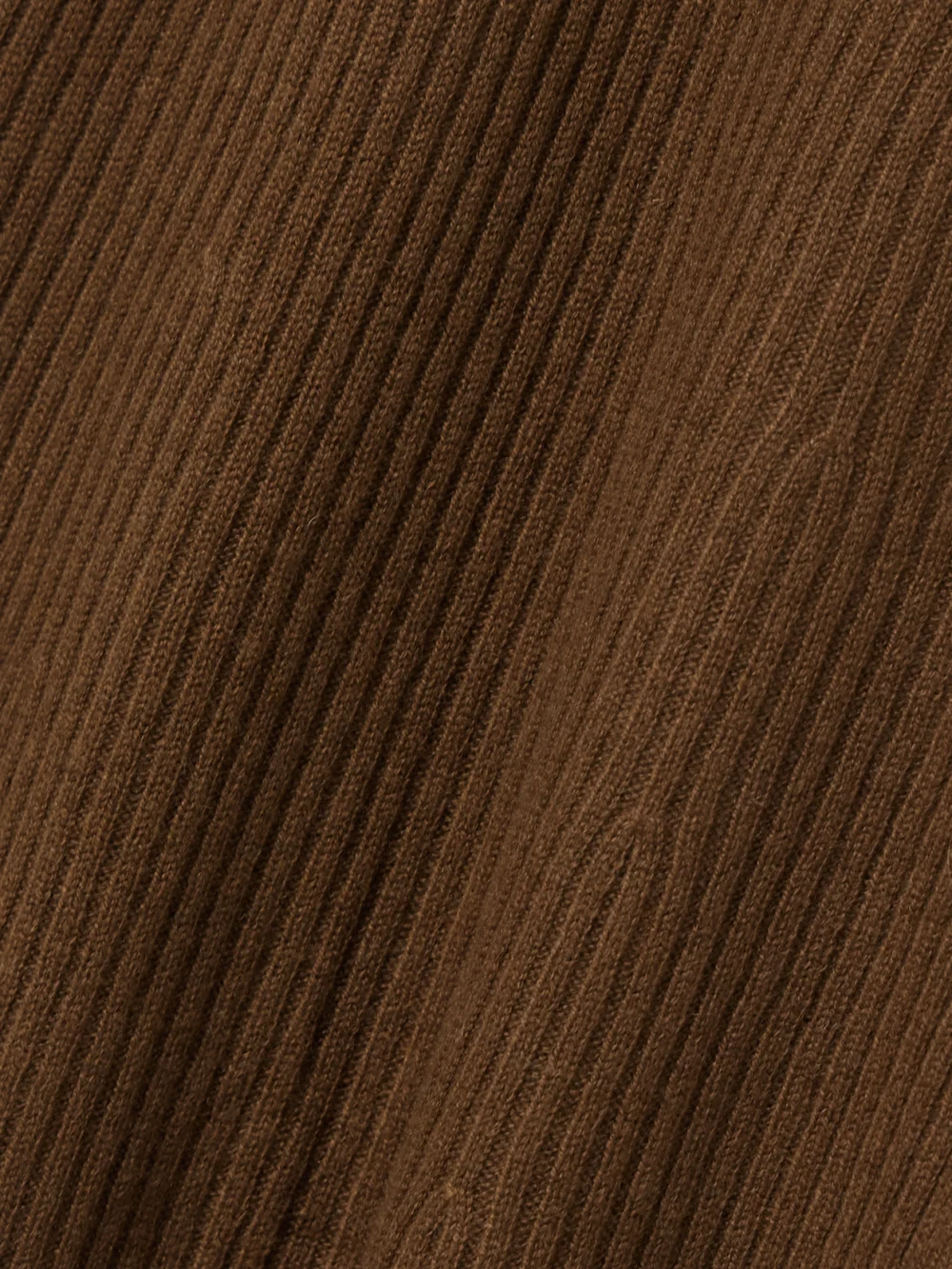 Close-up detail of the Le Kasha Logan Ribbed Organic Cashmere Midi Dress