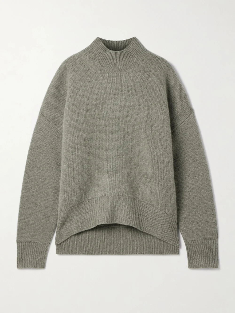 Le Kasha Nantes Organic Cashmere Turtleneck Sweater in gray