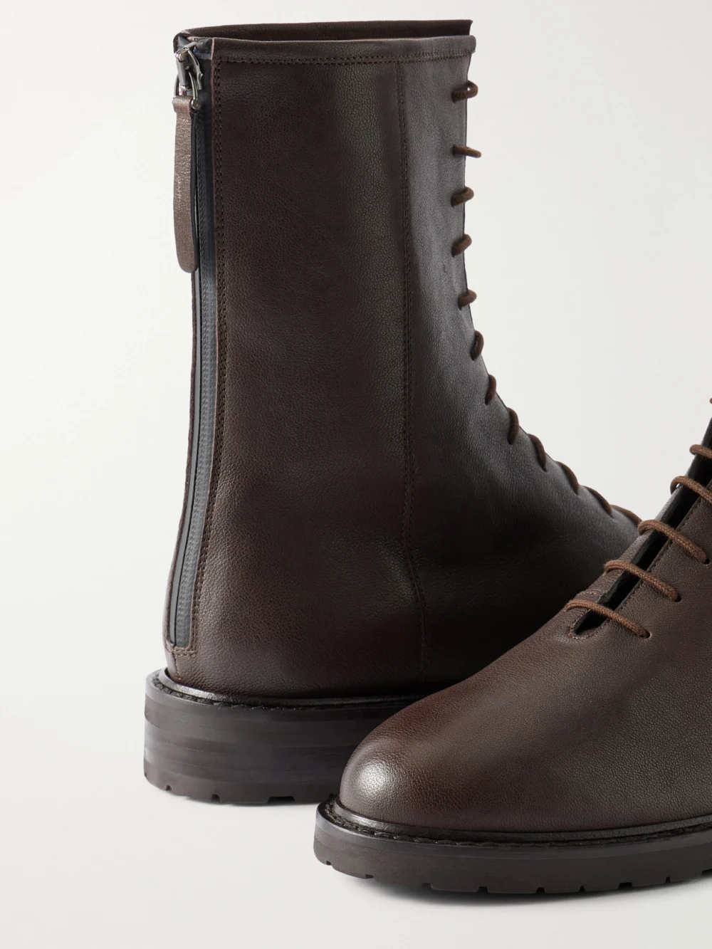 Close-up detail of the Legres 08 Leather Ankle Boots