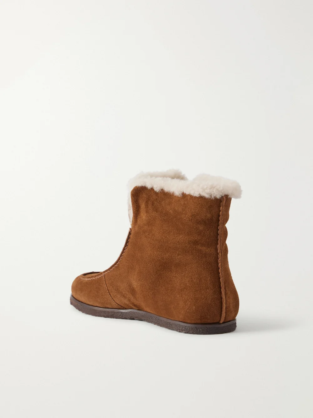 Back view of the Legres 52 Shearling-trimmed Suede Ankle Boots