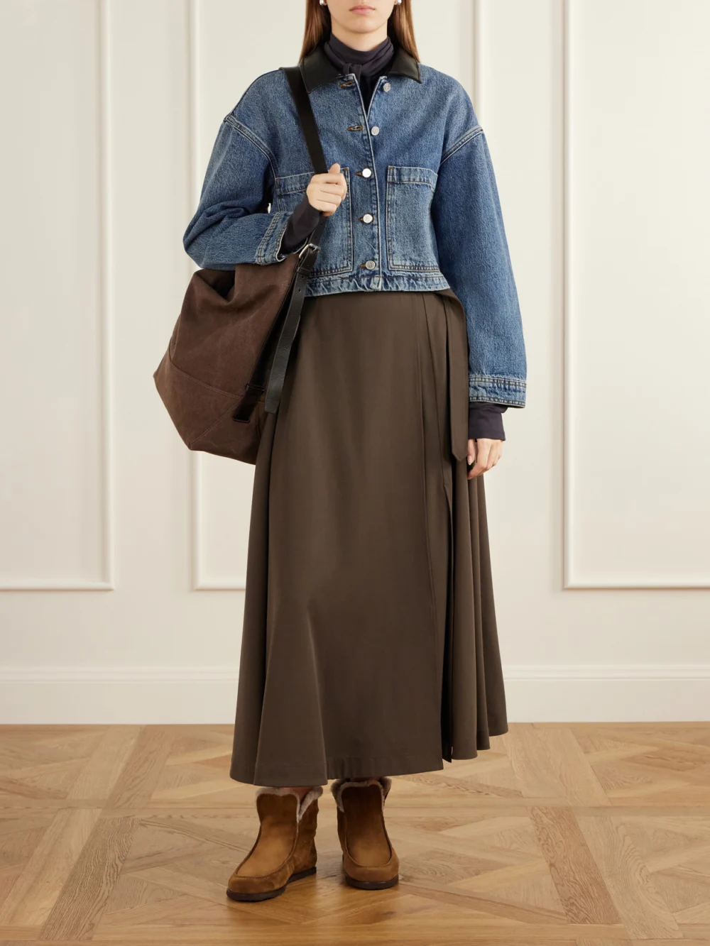 Legres 52 Shearling-trimmed Suede Ankle Boots, styled view