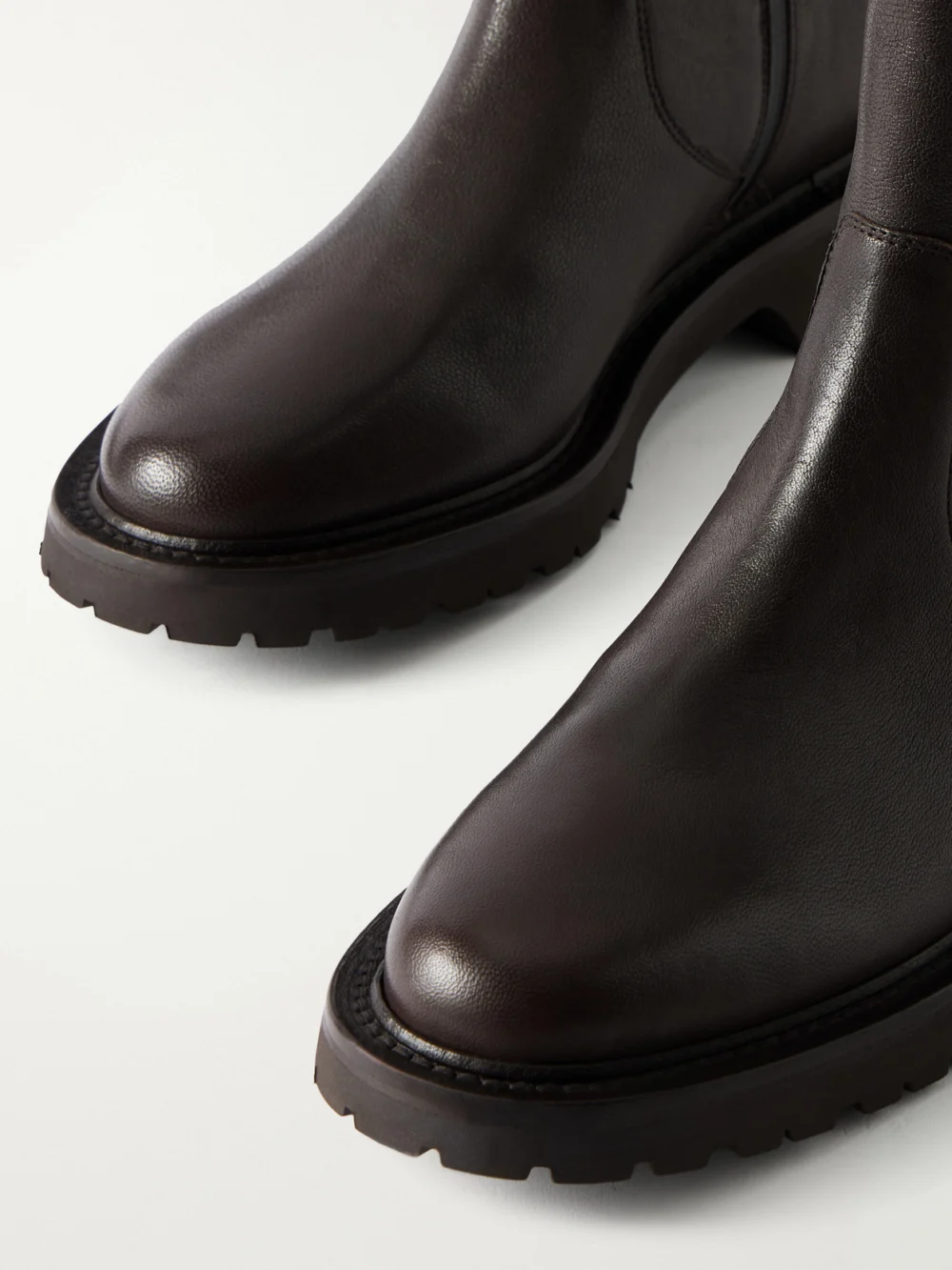 Close-up detail of the Legres 61 Washed Leather Ankle Boots