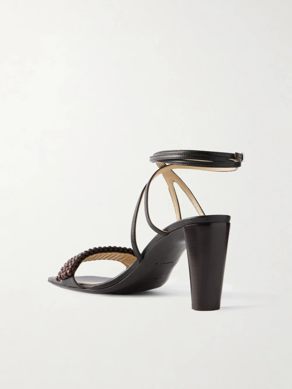 Back view of the Lemaire Beaded Leather Sandals