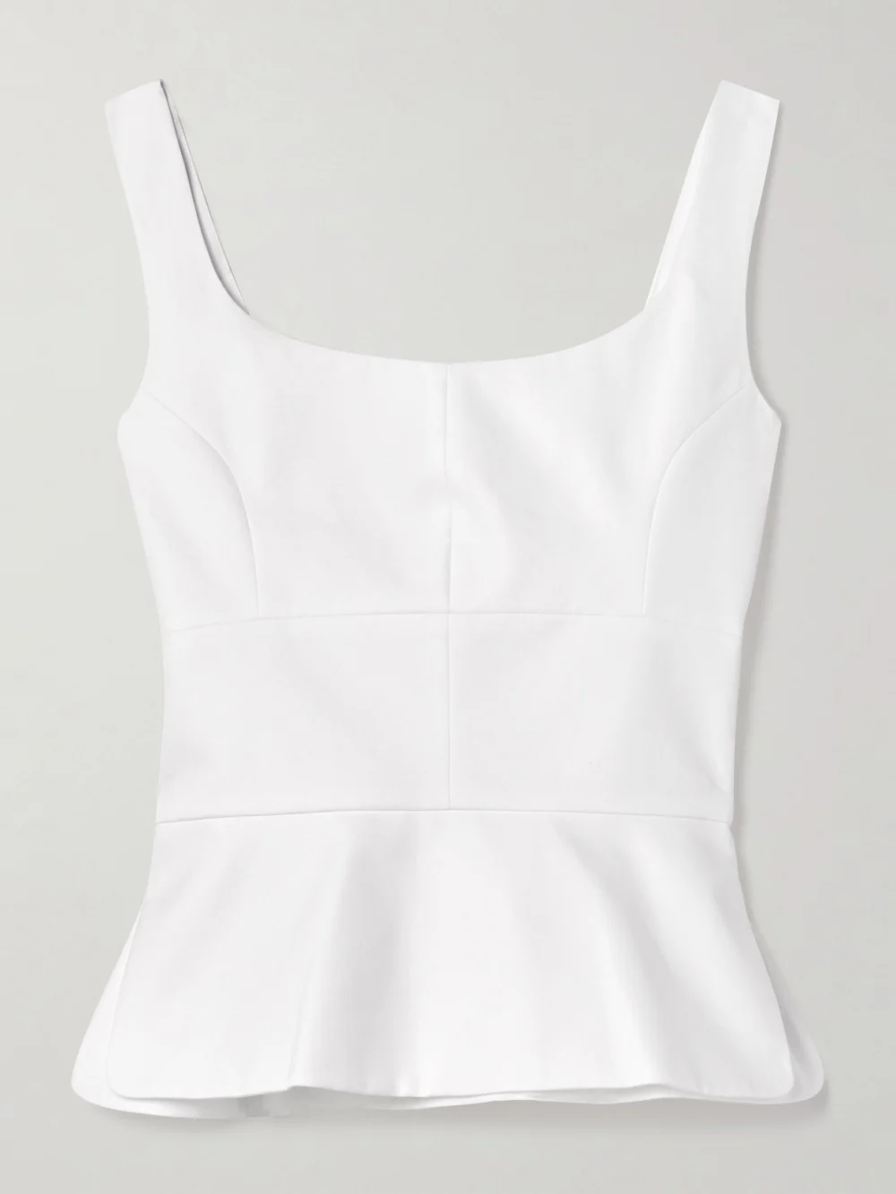 Liberowe Cotton-poplin Peplum Top in white