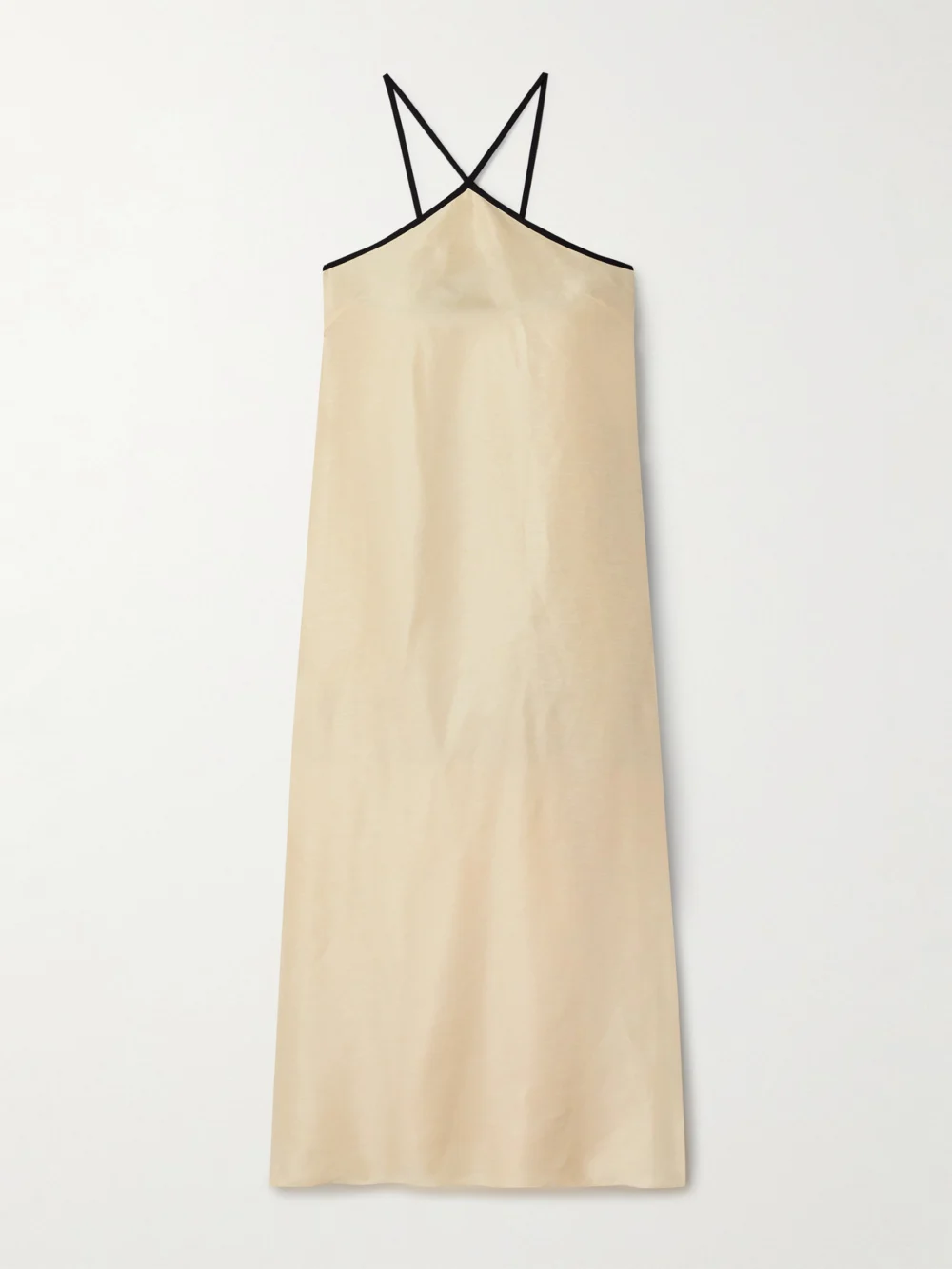 Liberowe Helena Linen-blend Midi Dress in cream