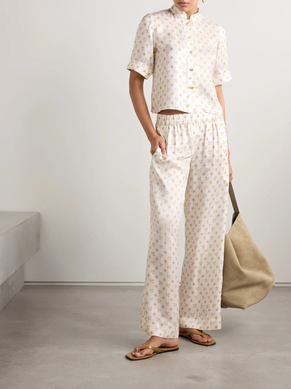 Liberowe Josette Floral-print Twill Shirt, worn by a model