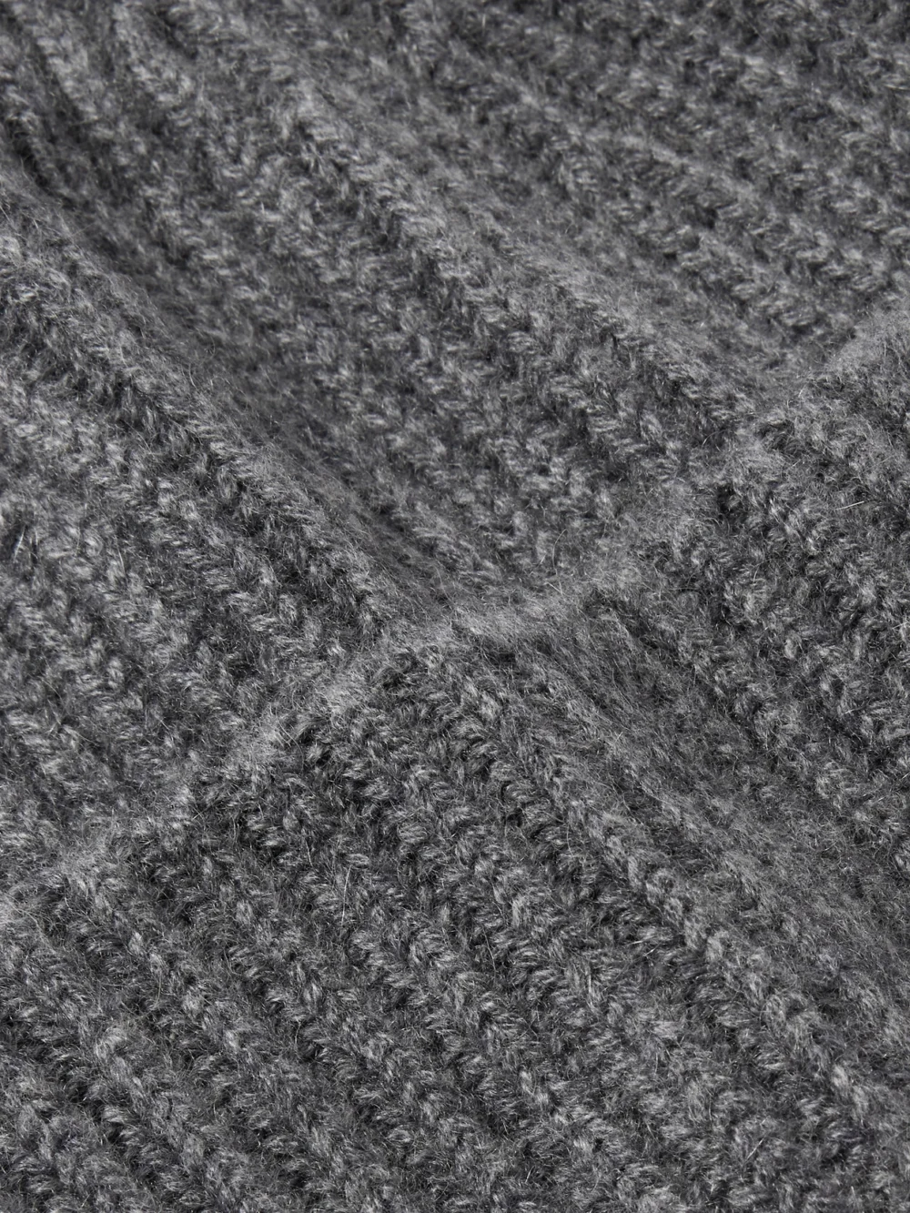 Close-up detail of the Lisa Yang Martigny Ribbed Cashmere Beanie