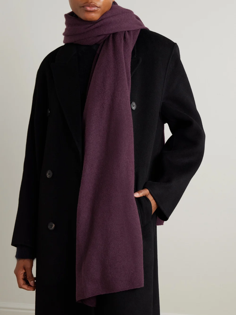 Lisa Yang Paris Cashmere Scarf, styled view