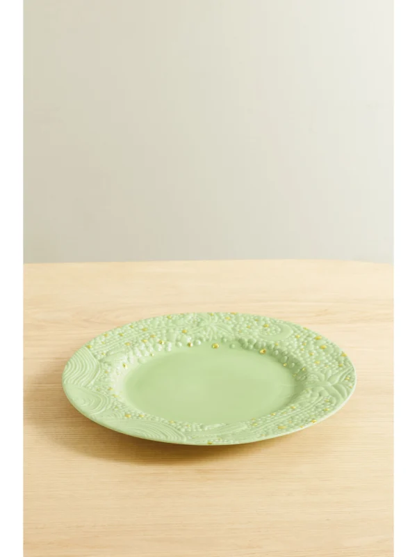 L'Objet + Haas Brothers Mojave Desert 32cm Gold-plated Porcelain Charger Plate