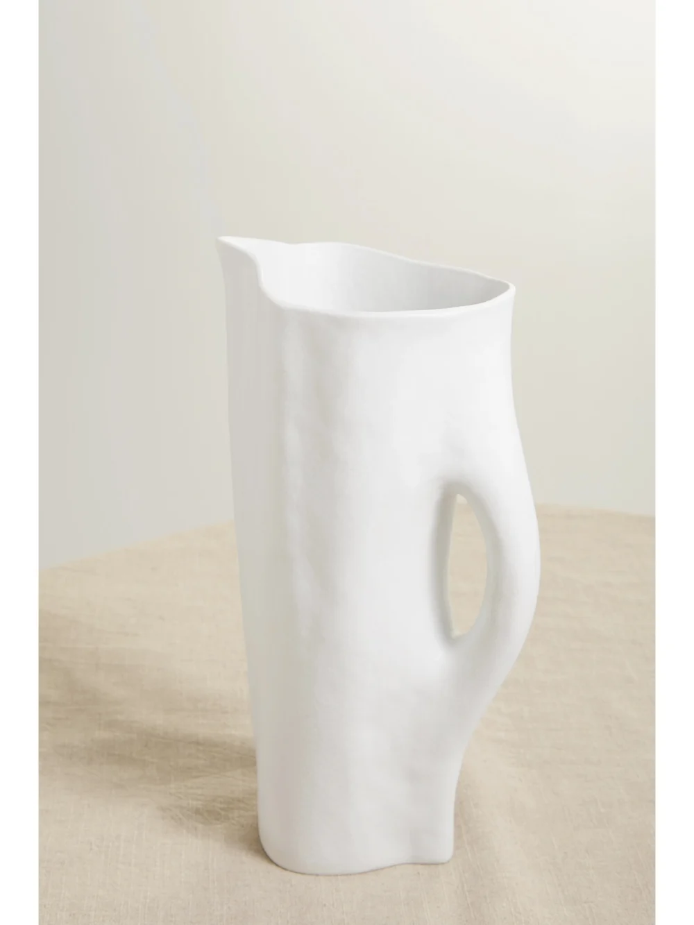 Back view of the L'Objet Timna 30cm Porcelain Pitcher