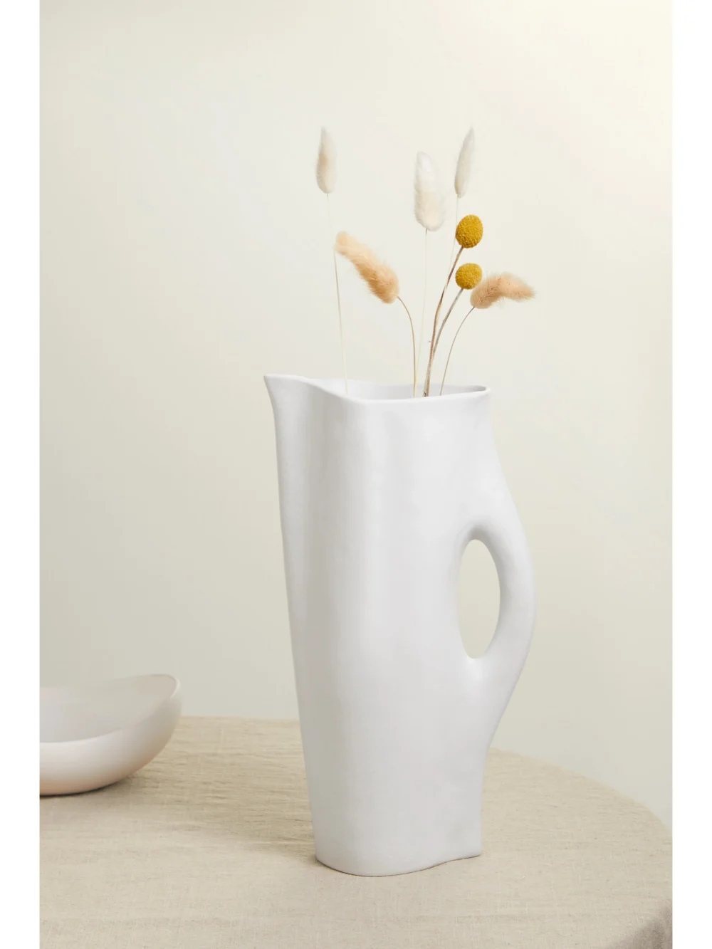 L'Objet Timna 30cm Porcelain Pitcher, styled view