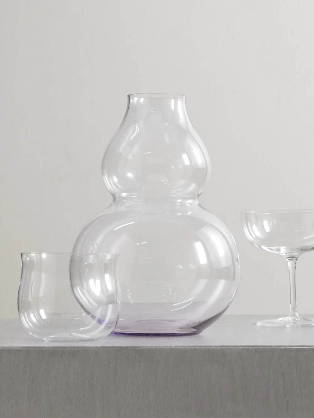 Lobmeyr Flower Crystal Glass Vase, styled view
