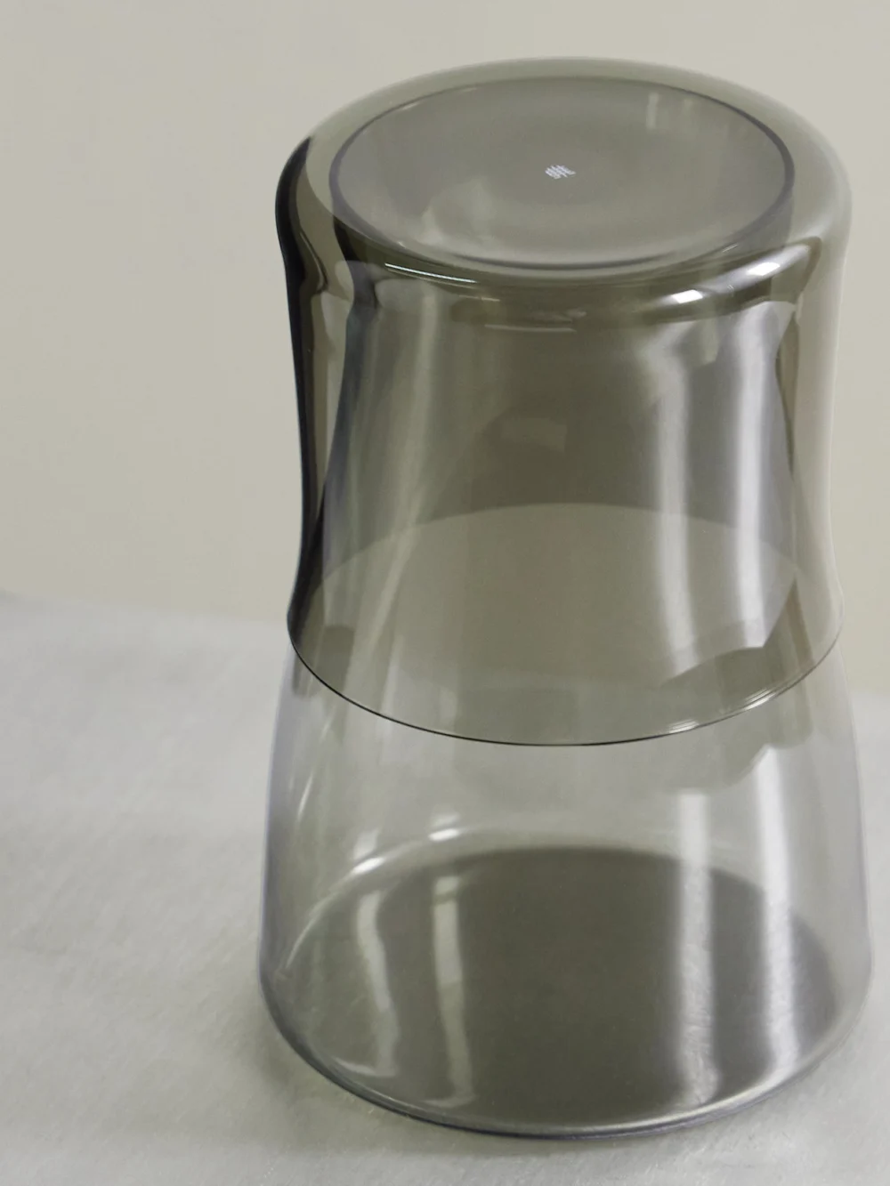 Close-up detail of the Lobmeyr Night Crystal Glass Decanter and Tumbler Set