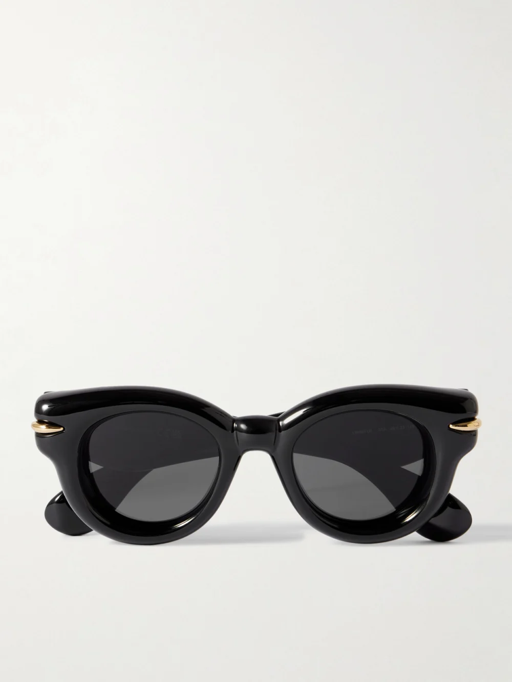 Loewe Inflated Gold-tone Embellished Cat-eye Acetate Sunglasses in black