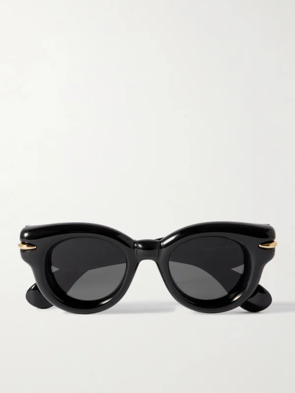 Loewe Inflated Gold-tone Embellished Cat-eye Acetate Sunglasses