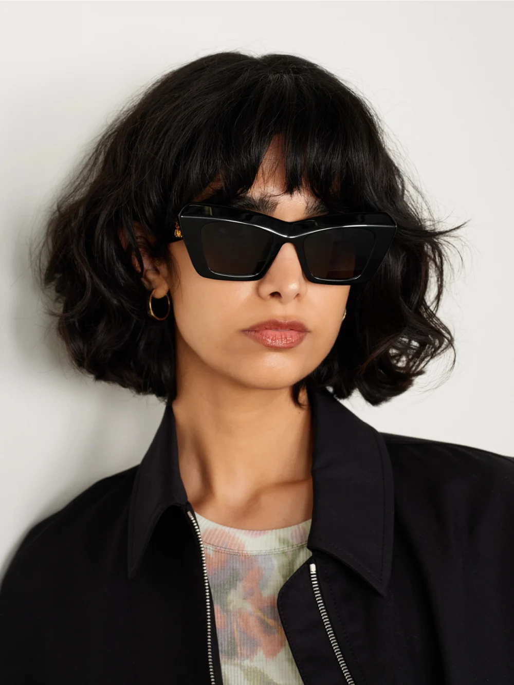 Loewe Oversized Cat-eye Acetate Sunglasses, styled view