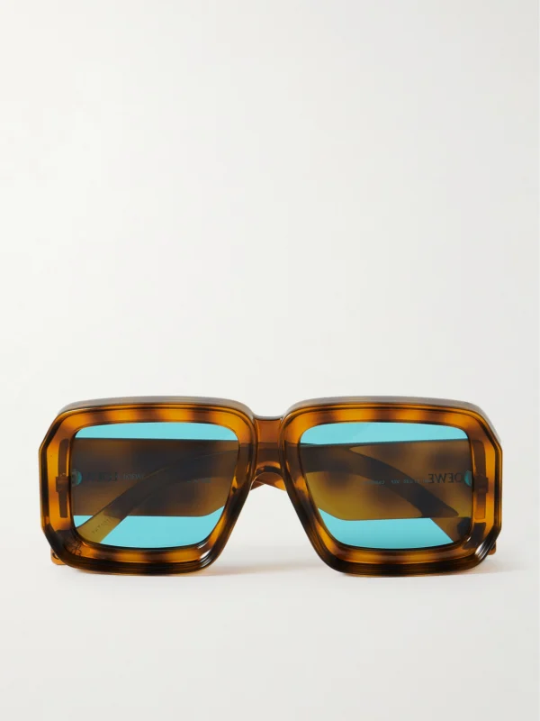 Loewe + Paula's Ibiza Square-frame Tortoiseshell Acetate Sunglasses