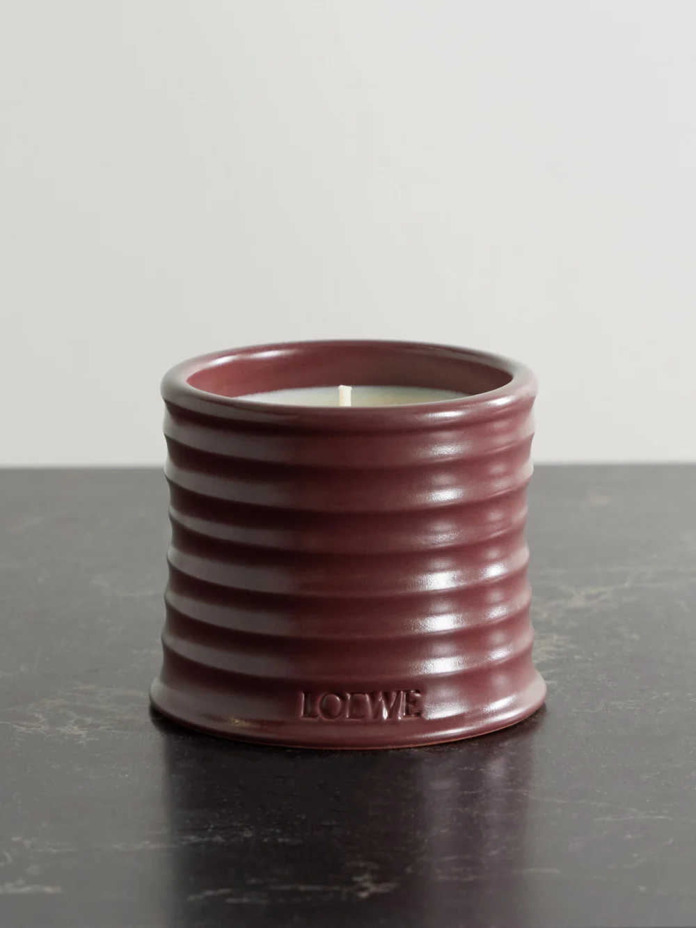 Loewe Perfumes Beetroot Small Scented Candle, 170g in burgundy