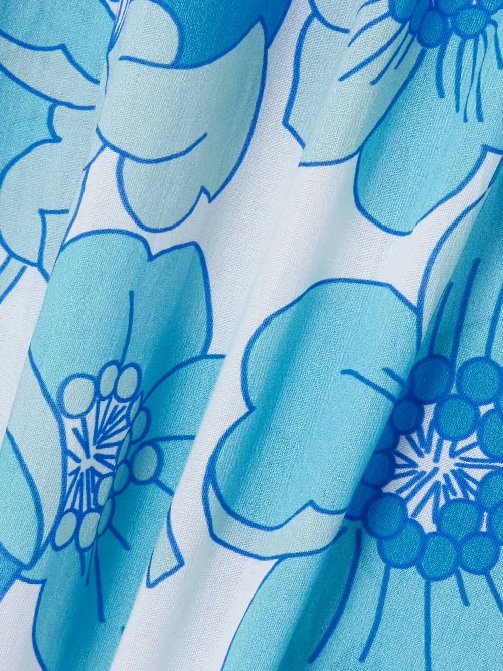 Close-up detail of the Loretta Caponi Margherita Lace-trimmed Floral-print Silk-voile Maxi Dress