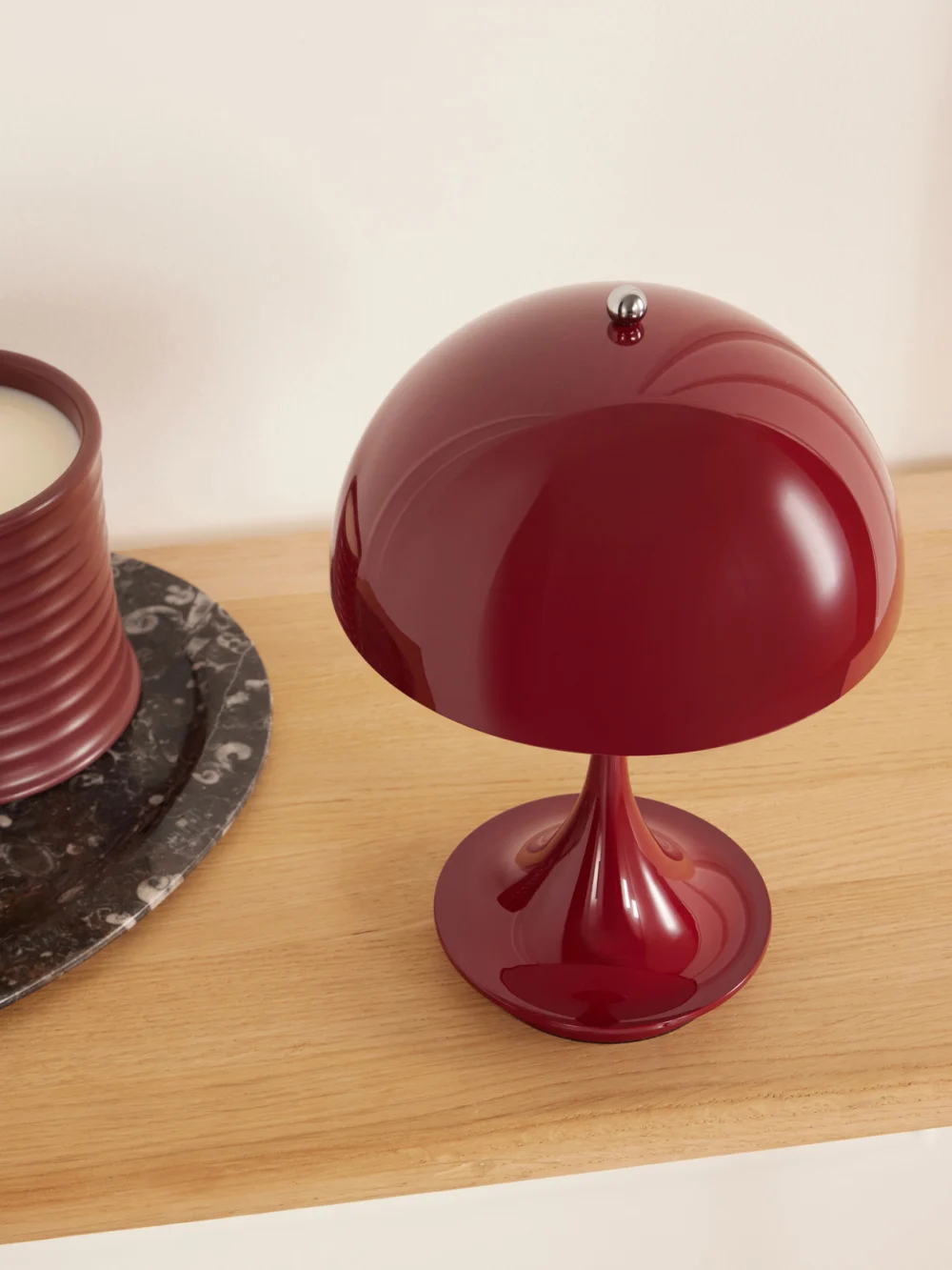 Louis Poulsen Panthella 160 Portable Table Lamp, styled view