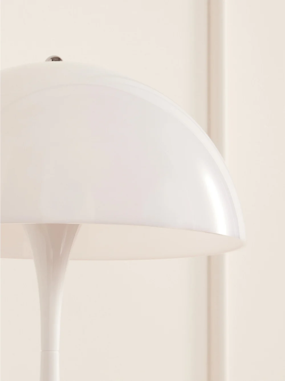 Close-up detail of the Louis Poulsen Panthella 250 Portable Table Lamp