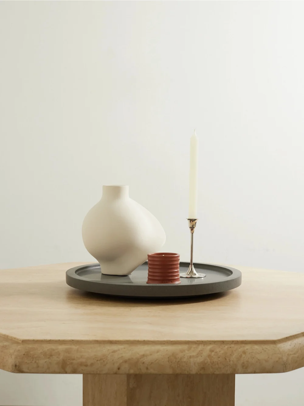 Louise Roe 10 Gallery Object 46cm Basalt Tray, styled view