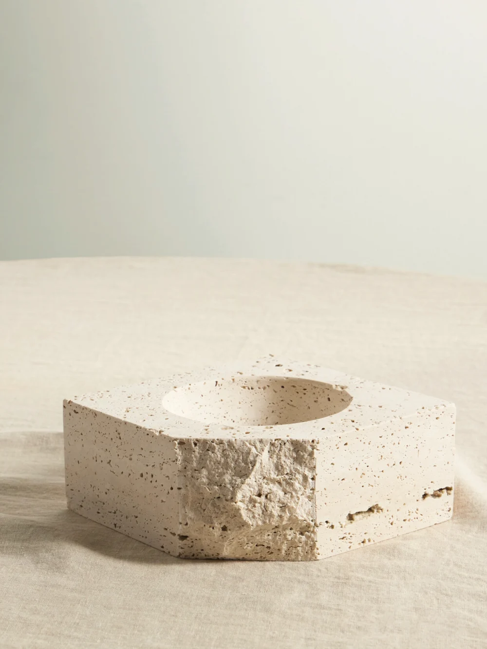 Louise Roe Gallery Object Stone Candle Holder in beige
