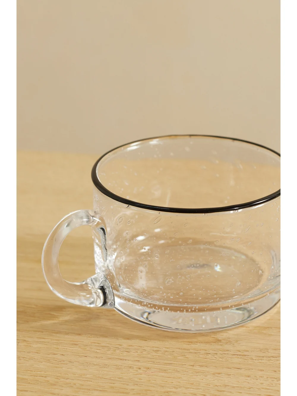 Close-up detail of the Louise Roe + Sophia Roe S.r Collection Bubble Set of Four Glass Cups