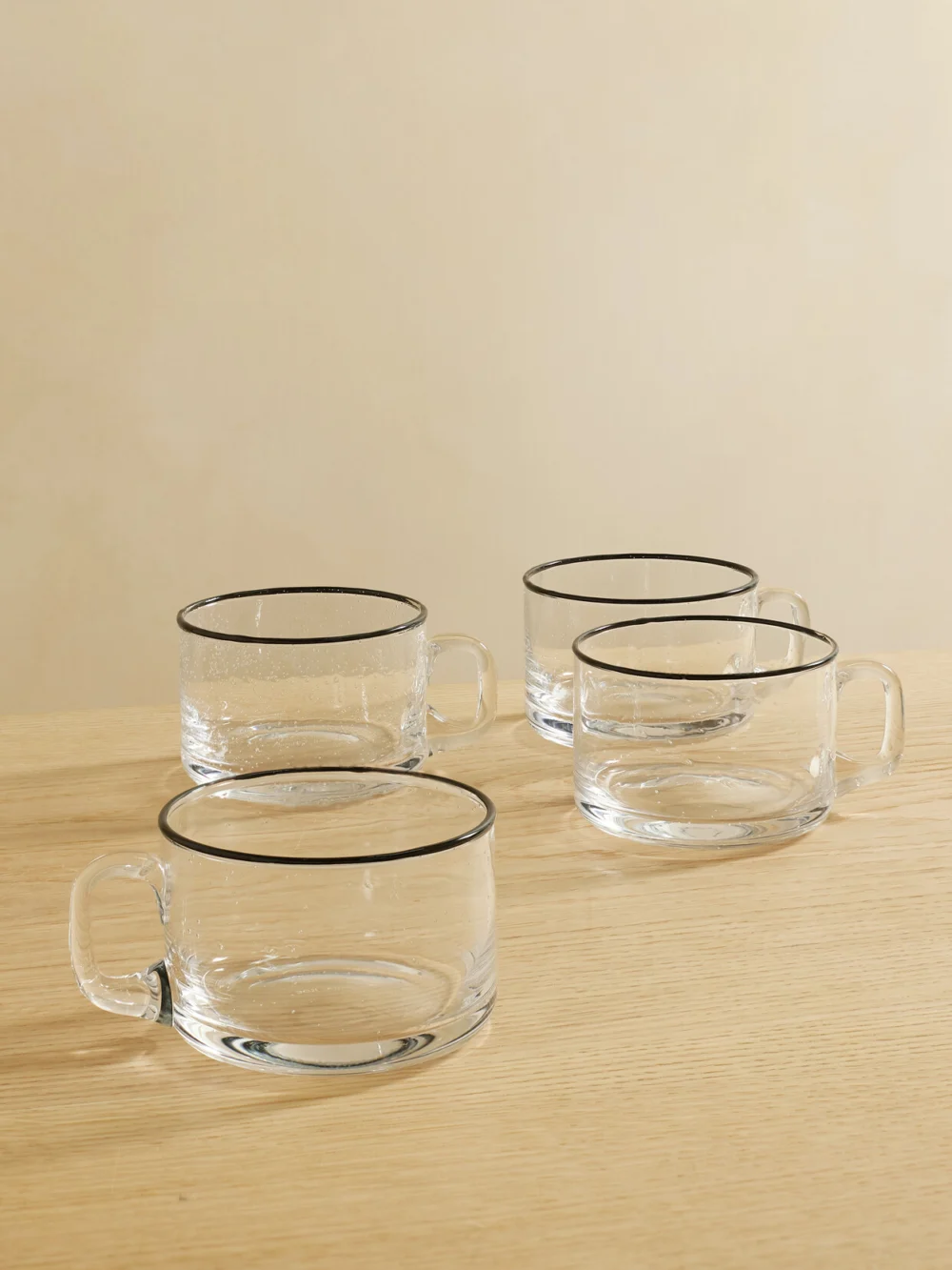 Louise Roe + Sophia Roe S.r Collection Bubble Set of Four Glass Cups in clear