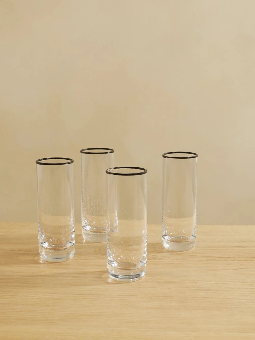 Louise Roe + Sophia Roe S.r. Collection Tall Set of Four Glasses in clear