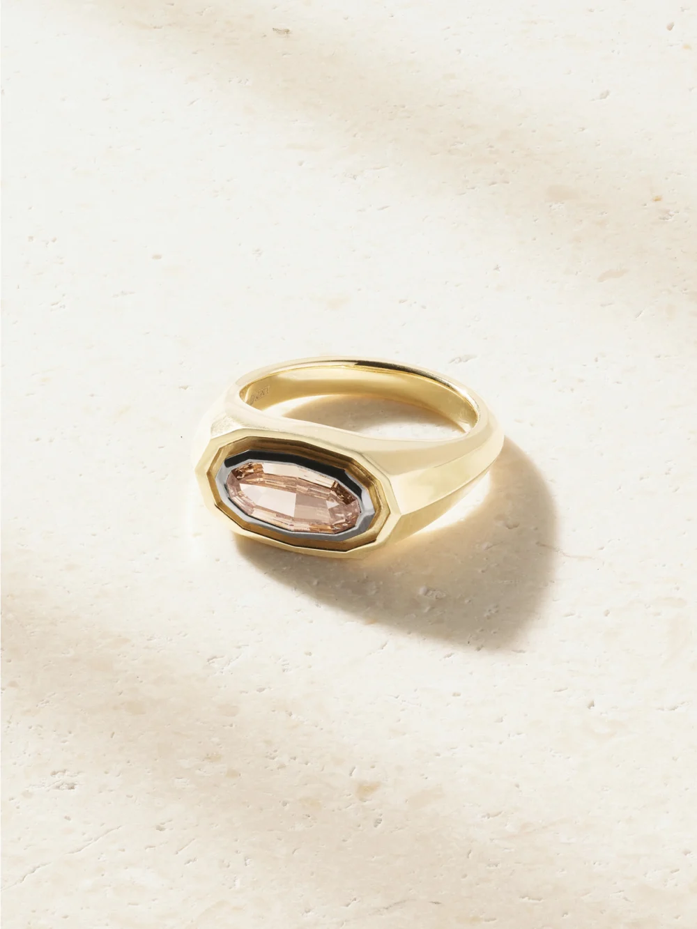 Lucy Delius Insignia 18-karat Gold Diamond Ring in 4 1/4