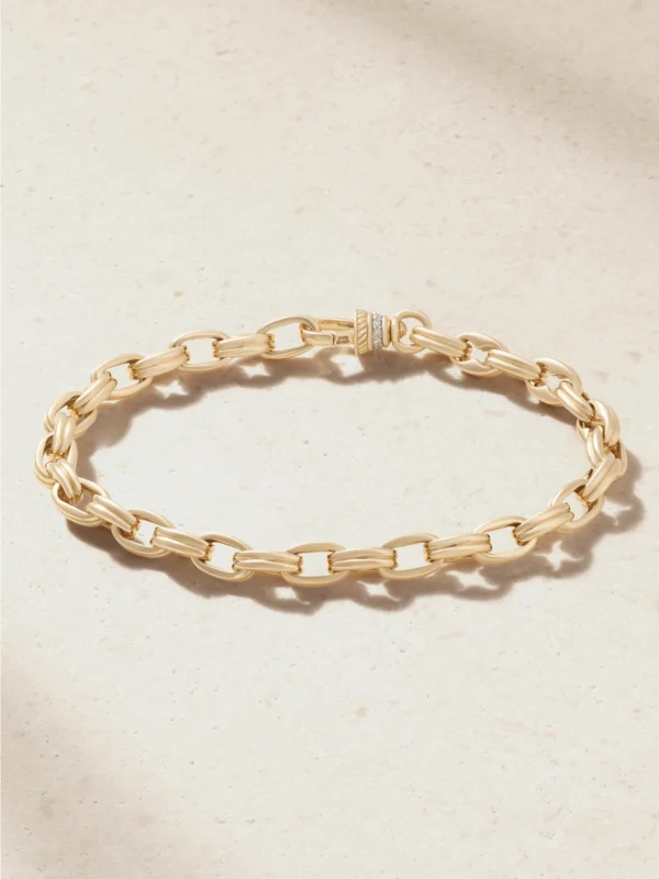 Lucy Delius Siren 14-karat Gold Diamond Bracelet
