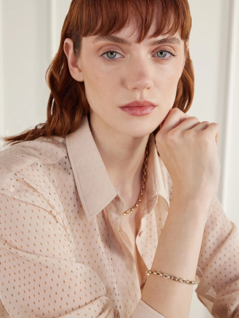 Lucy Delius Siren 14-karat Gold Diamond Bracelet, styled view