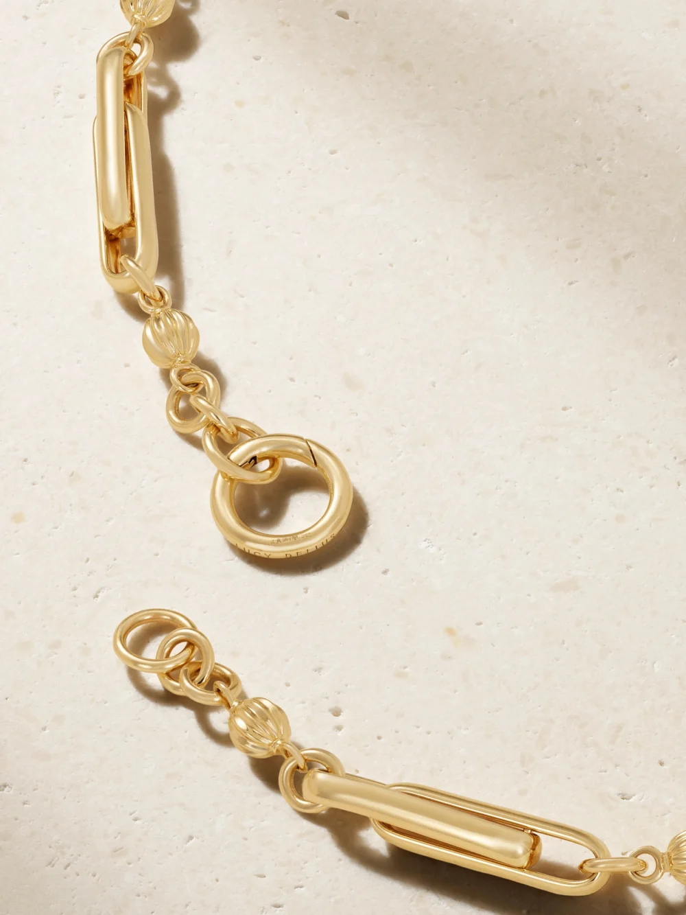 Back view of the Lucy Delius Stirrup 14-karat Gold Necklace