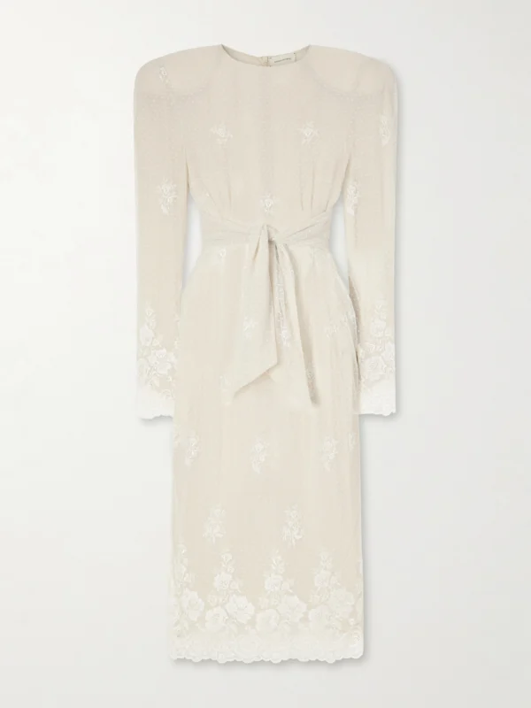 Magda Butrym Lace-trimmed Crepe Midi Dress