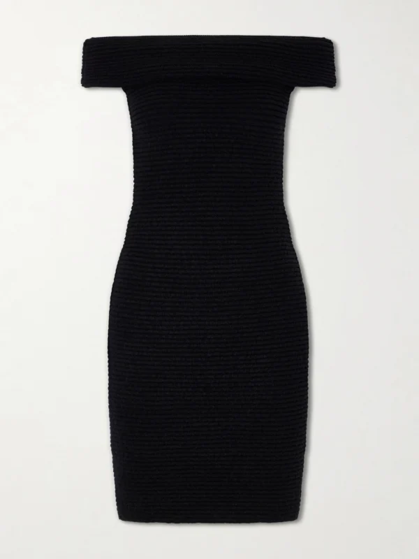 Magda Butrym Off-the-shoulder Knitted Midi Dress