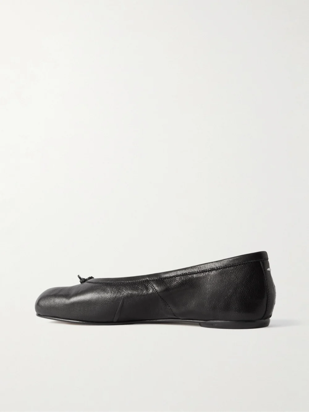 Back view of the Maison Margiela Tabi Split-toe Textured Leather Ballet Flats