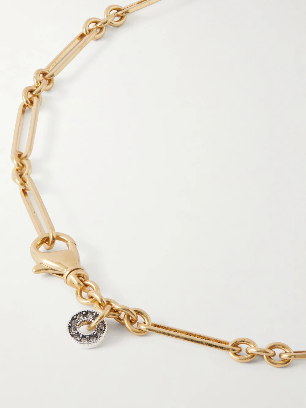 Back view of the Maison Mayle Figura M Gold-plated Enamel Necklace