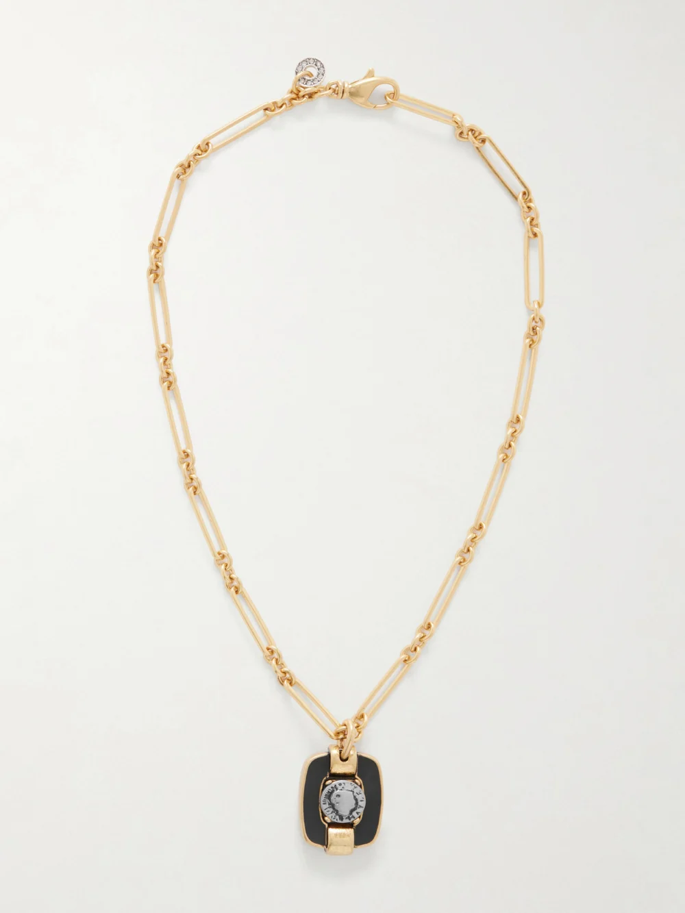 Maison Mayle Figura M Gold-plated Enamel Necklace
