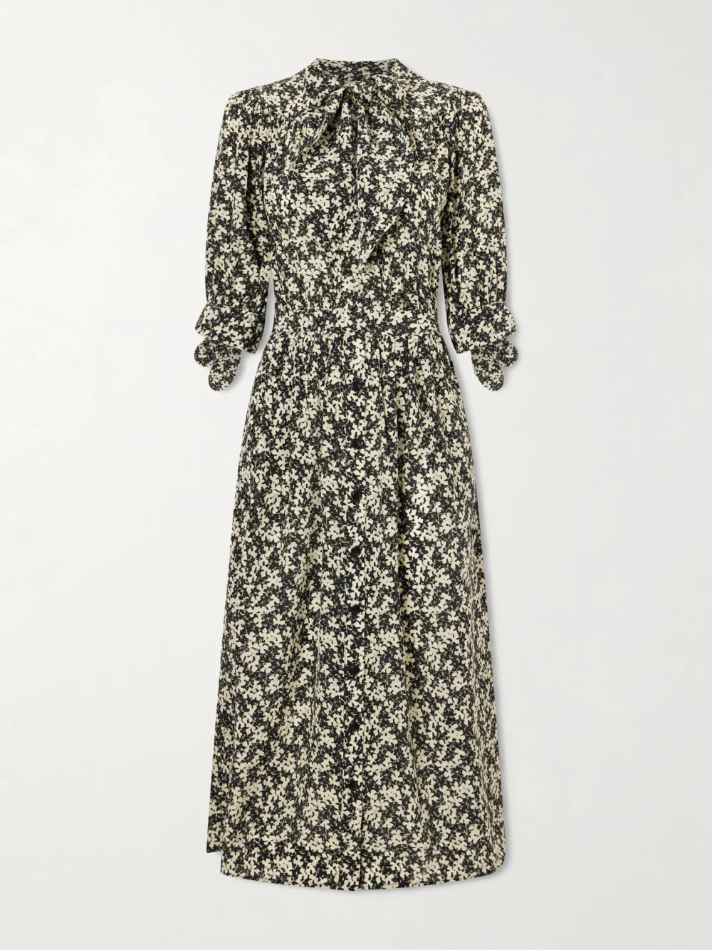 Maison Mayle Lala Patterned Silk-crepe Midi Dress in multi
