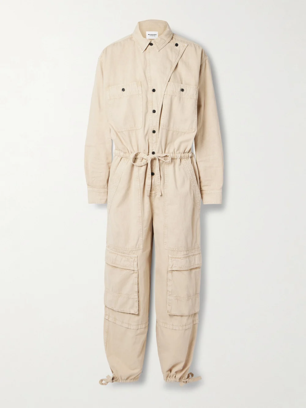 Marant Étoile Idany Denim Jumpsuit in sand